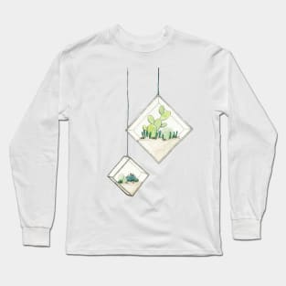 Succulent Terrarium Diamonds Long Sleeve T-Shirt